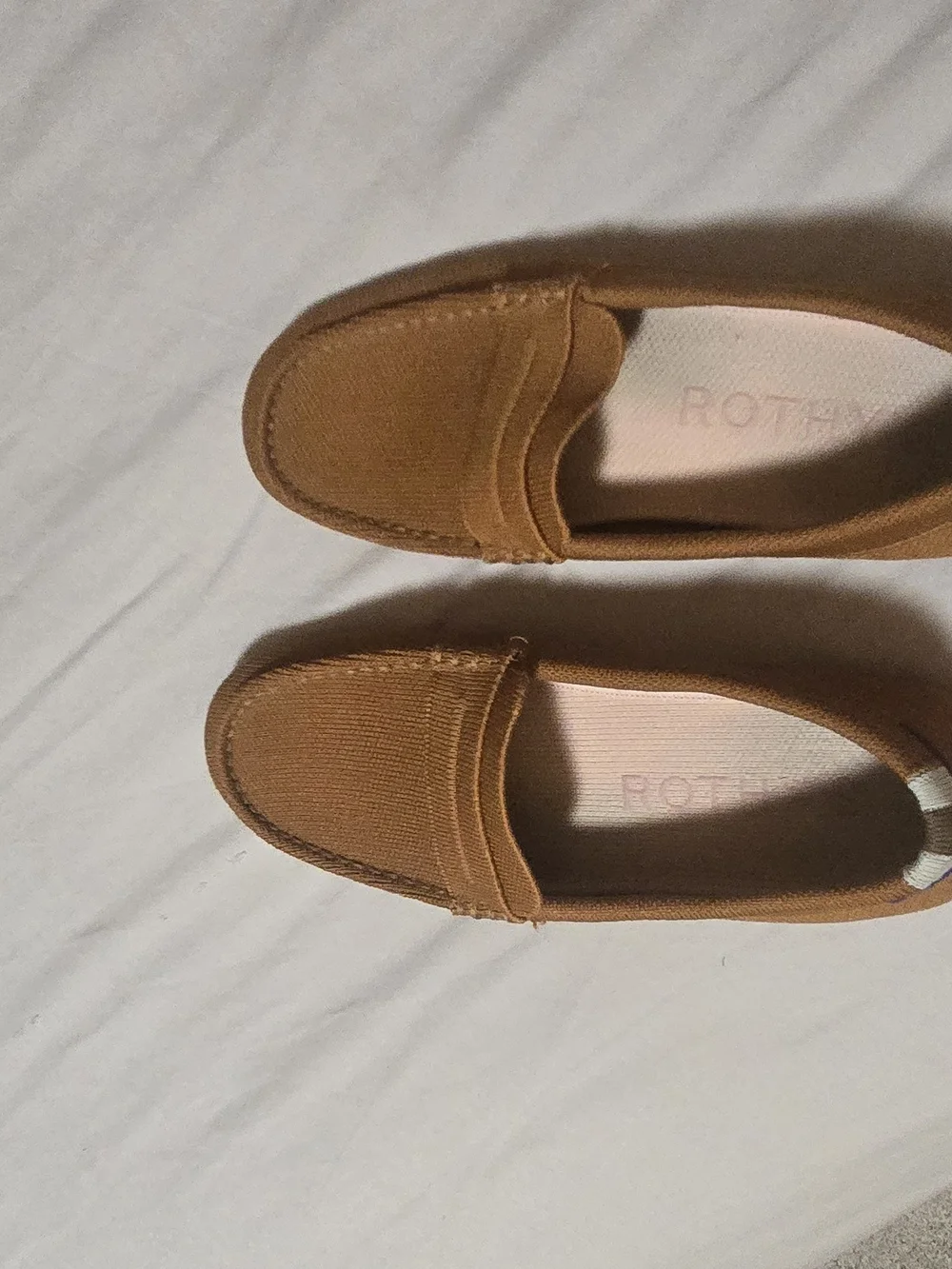 Womens 6.5 ROTHYS Burnt Orange Canvas Slip-On Loafers